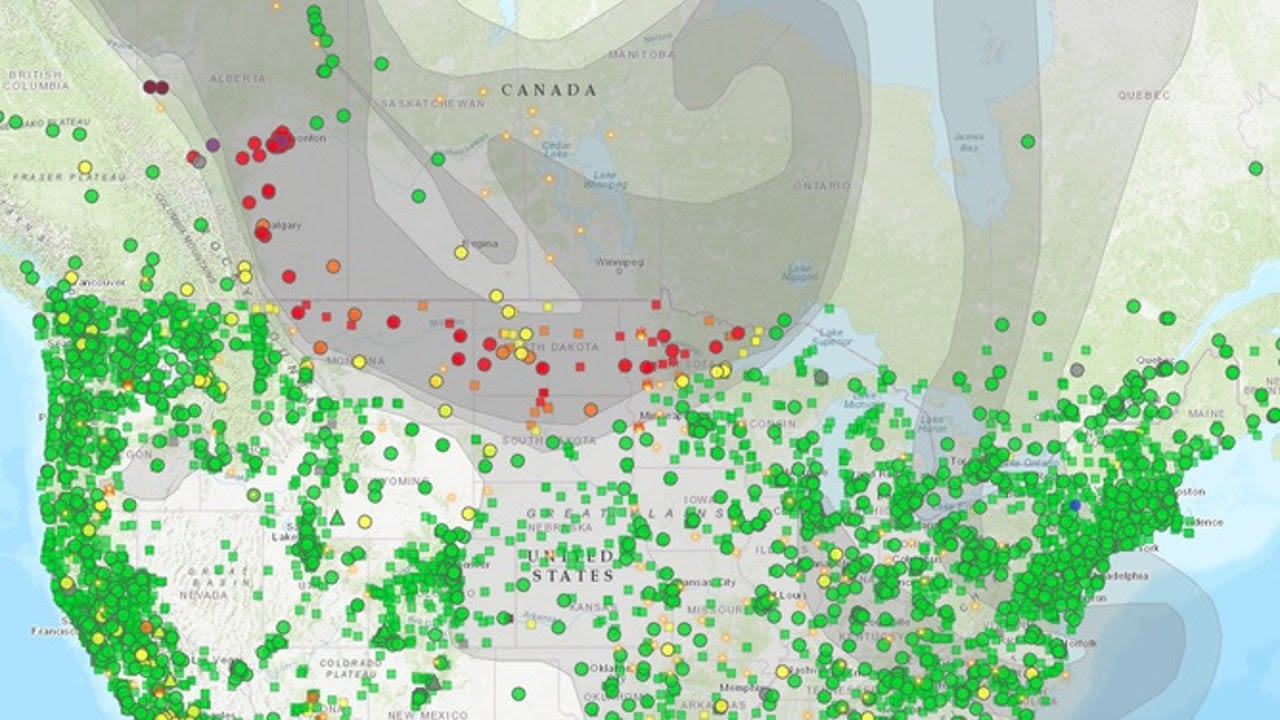 NYC air quality today: Will Canadian wildfire smoke reach the East Coast?