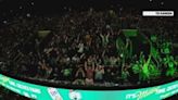 Fans pack TD Garden for the chance to see the Celtics win Banner 18