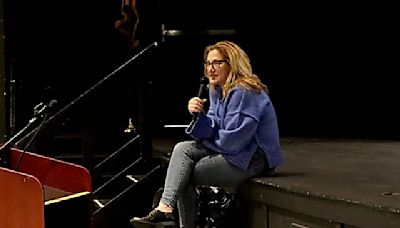 'Sopranos' Star Edie Falco Stops By John Jay High School