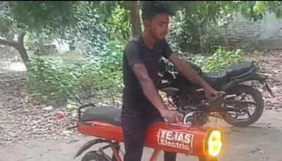 Bihar Car Wash Attendant Makes Battery Operated Bike With Scrap - News18