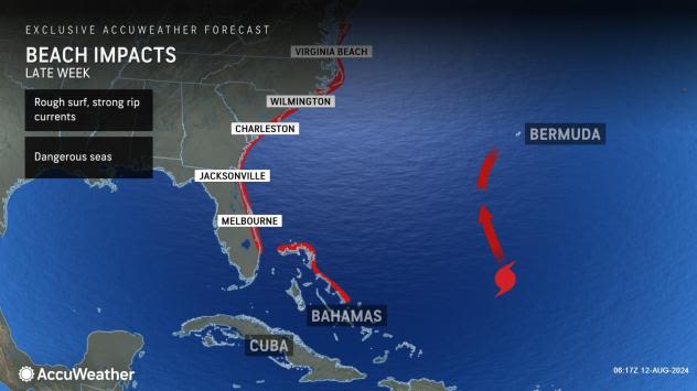 Tropical Storm Ernesto strengthening in Atlantic; Georgia could face strong currents