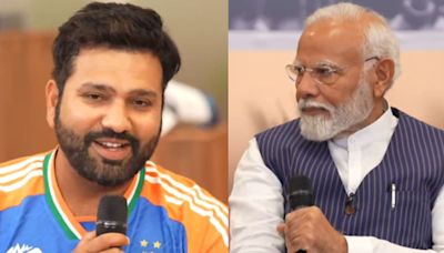 Rohit Sharma Blushes When PM Modi Asks Him About Viral Grass-Eating Act After Winning T20 World Cup