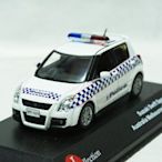 【稀有現貨】1:43 J-Collection Suzuki Swift Sport 2010 Police 澳洲警車