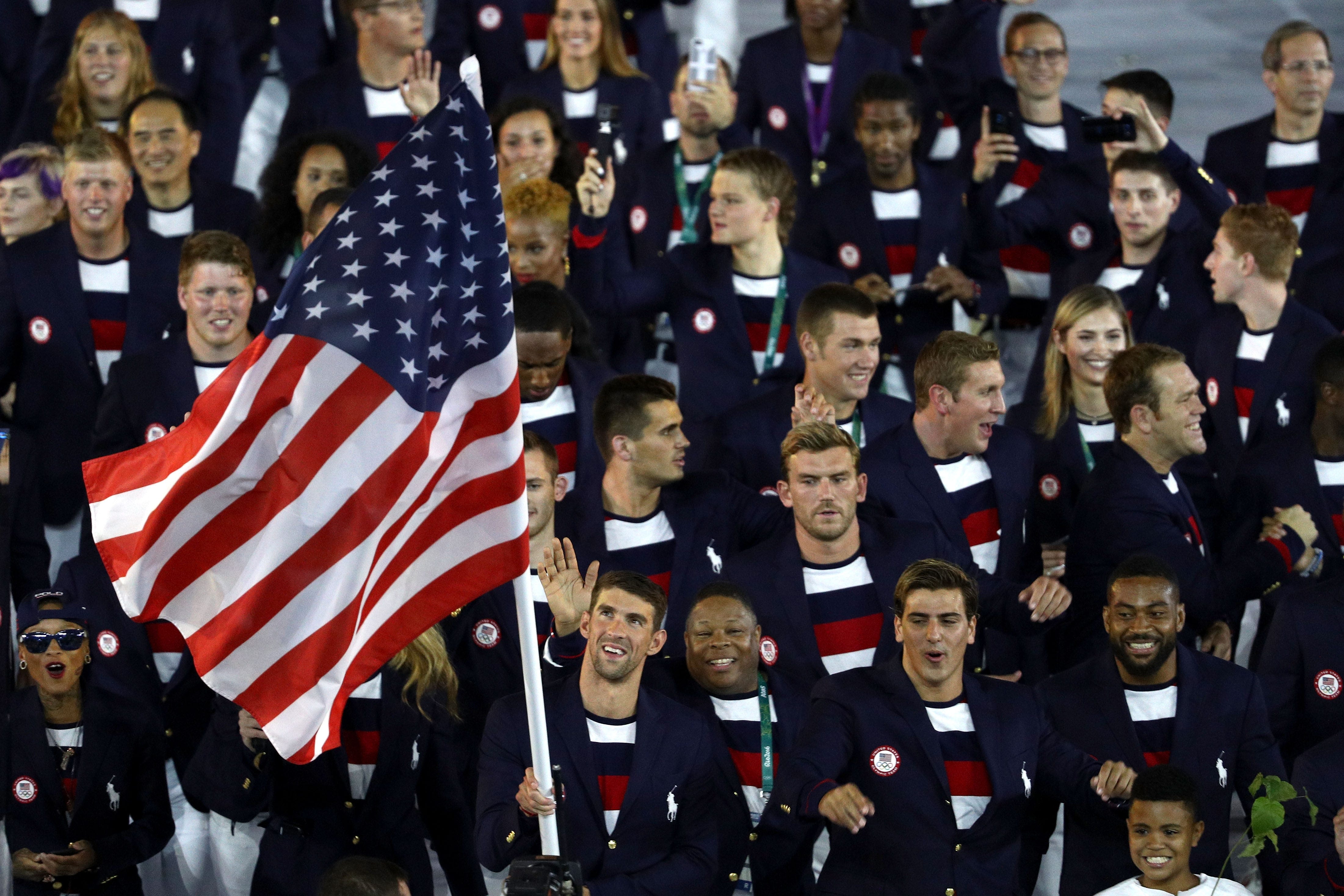 Who was the U.S. flag bearer at each Summer Olympics since 1908?