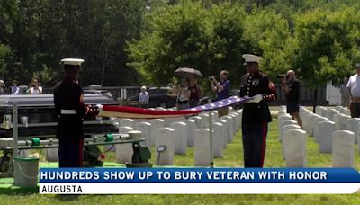 Marine Corps Veteran abandoned by family, veterans from near and far came to render proper military honors