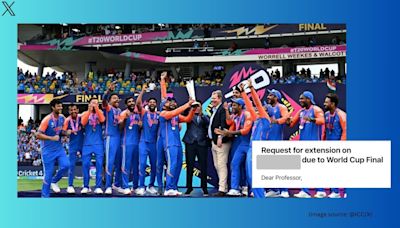IIM Ahmedabad student asks professor for deadline extension to watch T20 World Cup 2024 final, netizens react: ‘Demand is quite legitimate’