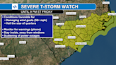 Severe Thunderstorm Watch in SC until 9 p.m. Friday