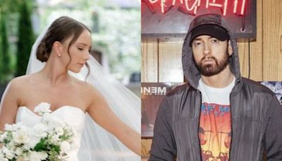 Se casó la hija de Eminem: el impactante look del rapero en la boda