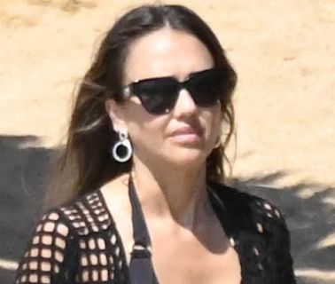 Jessica Alba shows off summer body in barely there bikini in Greece