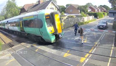 Watch: Terrifying near-misses at level crossings as National Rail releases footage in summer warning