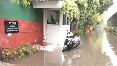 Watch: Delhi Minister Atishi's Bungalow, Lane Outside Flooded In Record June Rain