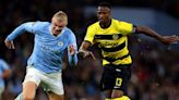 Erling Haaland reluctantly gives jersey to Young Boys’ captain at halftime of Man City’s Champions League rout