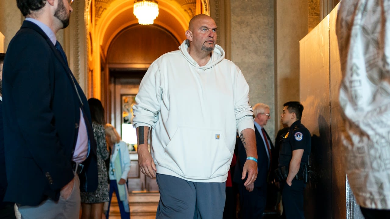 Fetterman, jabbing Trump and media, suggests 9 questions for Biden