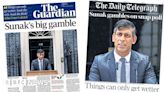 Newspaper headlines: PM's 'big gamble' and 'things can only get wetter'