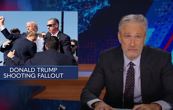 Jon Stewart delivers powerful 'Daily Show' monologue after "terrifying and disorienting" Trump rally shooting: "We dodged a catastrophe"