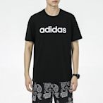 100原廠％adidas 愛迪達運動服男士2021夏季新款圓領黑色透氣休閑短袖T恤H16311