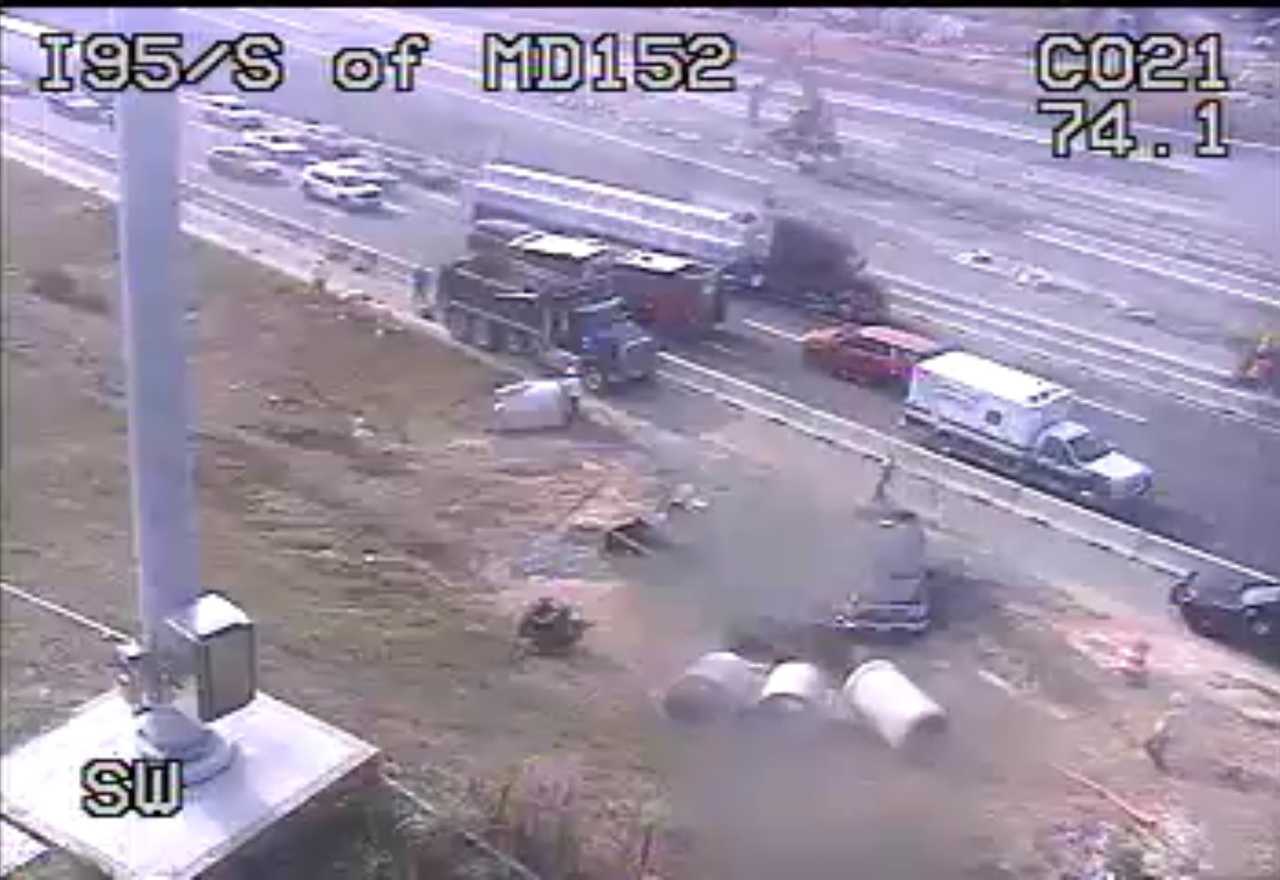 One Killed In I-95 Crash That Tied. Up Traffic In Harford County (DEVELOPING)