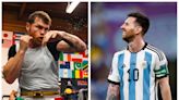 One of the world's best boxers appeared to threaten Lionel Messi after the soccer star's World Cup celebration