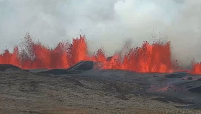 Watch: Iceland volcano erupts shooting bright orange lava into the air