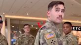 Video shows racist hurling slurs and insults at US troops walking through a mall