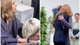 A bride and groom tattooed each other and their guests after exchanging vows during a non-traditional wedding ceremony in Lithuania