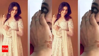 Genelia expresses her love for three 'Rs', wears them on her hand | Hindi Movie News - Times of India