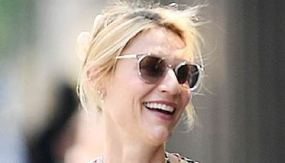 Claire Danes shows off her summer style in a patterned jumpsuit in NYC