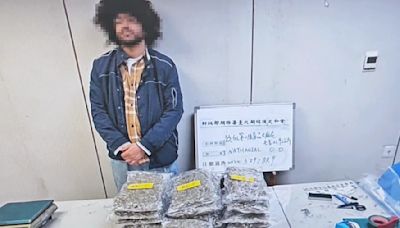 抓到！加拿大男攜大量大麻入境台灣 黑市價逾4千萬