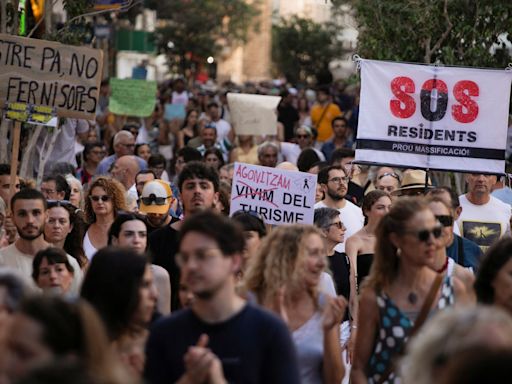 Thousands protest in Spain's Mallorca against mass tourism