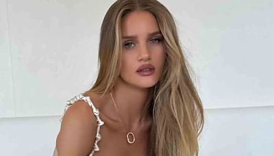 Model Rosie Huntington-Whiteley stuns in silk dress for new Tiffany's campaign
