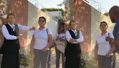 Mujeres protestan contra funcionario de casilla extranjero durante elecciones: “Esto no lo debe permitir el INE”
