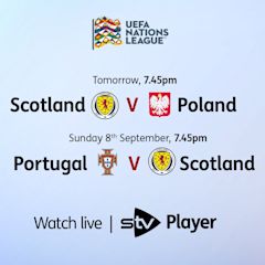 Scotland's Nations League games to be shown live on STV Player