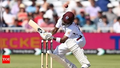 West Indies century-maker Kavem Hodge glad to survive 'brutal' Mark Wood battle | Cricket News - Times of India
