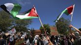 Police with batons approach Israel-Hamas war protesters at UC Santa Cruz