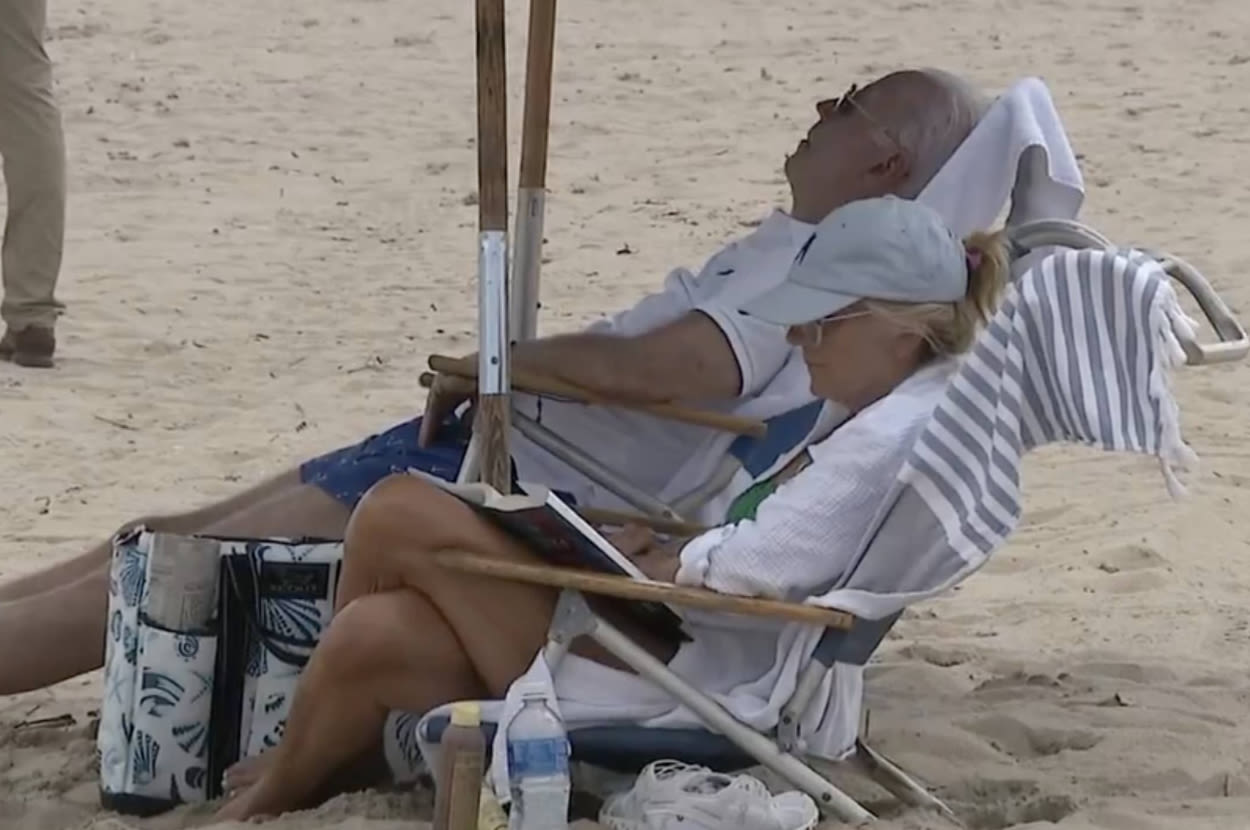 A Clip Of President Biden Sleeping On The Beach Is Going Viral