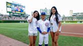 Angel Reese and Kamilla Cardoso throw out first pitch at Wrigley Field