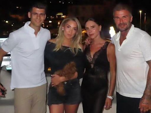 Morata and his Wag have 'beautiful night' with Beckham and wife Victoria