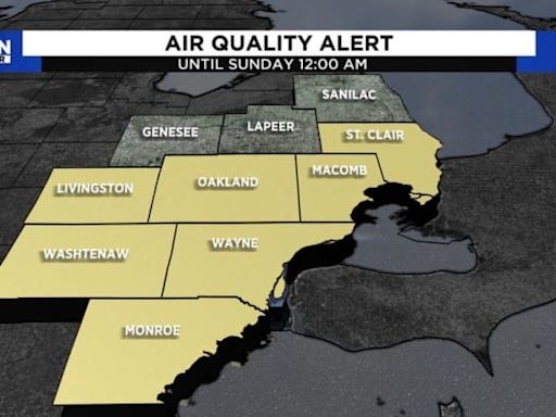 Air quality alert issued for 14 Michigan counties as wildfire smoke returns