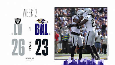 Takeaways from the Ravens shocking 26-23 loss to the Raiders in Week 2