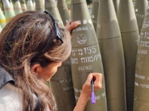 Nikki Haley writes 'finish them, America loves Israel' on Israeli rocket