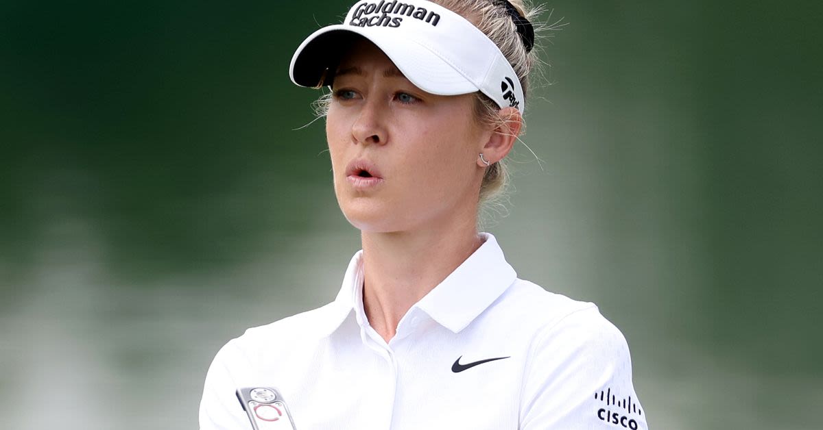 Nelly Korda flirting with Evian Championship cut-line as LPGA suspends play due to weather