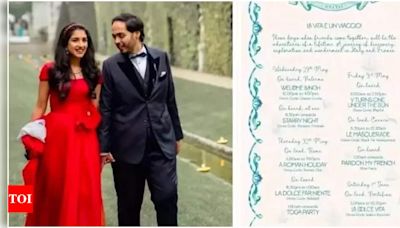 From a Roman holiday to a masquerade bash in Cannes: Anant Ambani and Radhika Merchant's pre-wedding cruise celebration itinerary REVEALED! | Hindi Movie News - Times of India