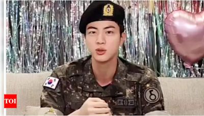 BTS' Jin addresses controversial hug event during live broadcast post-military discharge | K-pop Movie News - Times of India