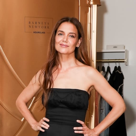 Katie Holmes Test-Drives the Dress Trend Taylor Swift and Meghan Markle Can't Stop Wearing