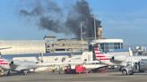 Old air traffic control tower at Charlotte airport catches fire during demolition