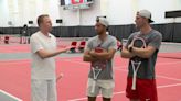 Newly crowned Ohio State men's tennis doubles champs meet Dave Holmes on the court