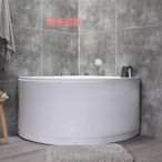 日式坐泡浴缸小戶型轉角家用三角扇形亞克力按摩浴缸0.8 0.9 1米