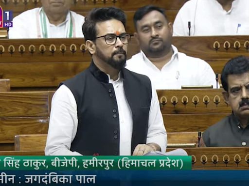 'Rahul Gandhi enjoyed power without responsibility for two decades': Anurag Thakur in Lok Sabha