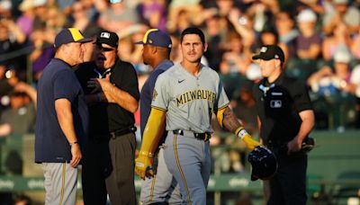 Rockies 8, Brewers 7 (10 innings): Walk-off loss stings extra due to controversial call at first base