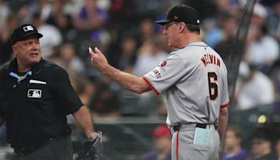 Giants manager Melvin clarifies pregame ejection ‘wasn't choreographed'